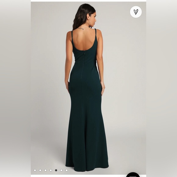 Dark Green Wedding Guest Dress - Picture 4 of 4